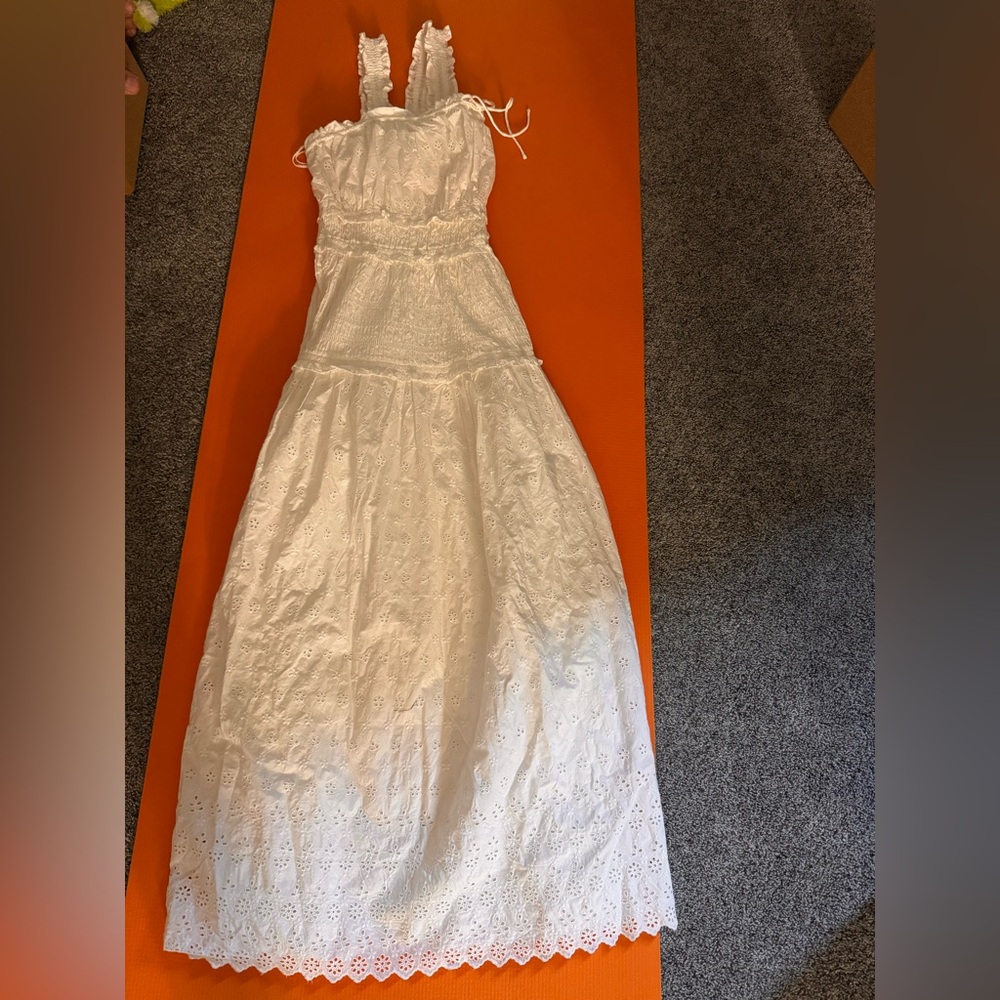 White Eyelet Maxi Dress